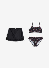 Bikini und Rock (3-tlg.Set) in schwarz, Gr&ouml;sse 176/182, bonprix