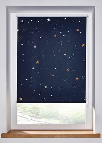 Verdunkelungsrollo mit Sterne Druck in blau | 150x45 cm | bonprix