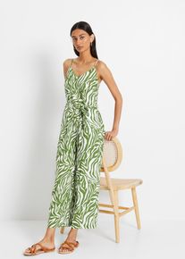Jumpsuit aus fließender Viskose in grün, Grösse 46, bonprix