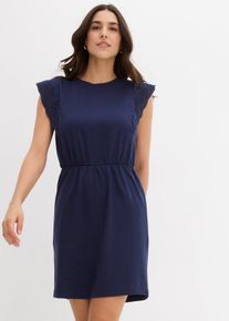 Jerseykleid aus reiner Baumwolle in blau, Gr&ouml;sse 48/50 (XL), 100% Baumwolle, bonprix
