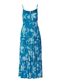 Koroshi Kleid. Damen Gr&ouml;&szlig;e 40 himmelblau / wei&szlig; Sommerkleid
