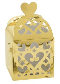 Amscan 50 coffrets cadeaux en or Amore Mio
