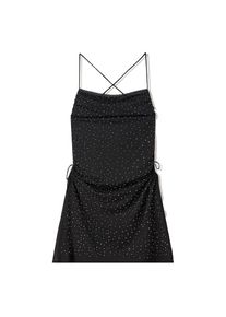 Bershka, Femmes Robe, noir / argent