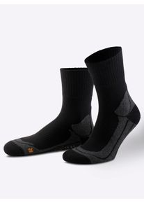Camano Witt Damen Wandersocken, schwarz, Größe 39-42, 34% Polyester, 33% Polyacryl, 21% Polyamid, 10% Wolle, 2% Elasthan