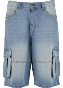 Urban Classics Relaxed Denim Cargo Shorts ' ' Herren Gr&ouml;&szlig;e 46 hellblau