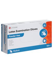 LIVSANE Latex-Untersuchungshandschuhe M puderfrei