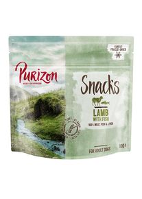 3x 100g Lamm mit Fisch Purizon getreidefreie Hundesnacks
