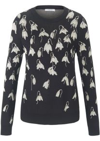 mayfair by Peter Hahn - Rundhals-Pullover, schwarz, Gr. 40, Baumwolle