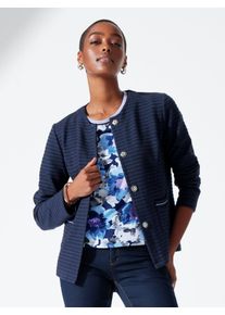 Peter Hahn - Jersey-Blazer, blau, Gr. 46, Baumwolle