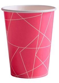 Ginger Ray 8 bicchieri di carta Neon Festival 250ml