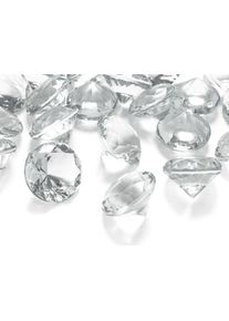 partydeco 5 diamants transparents, 3cm