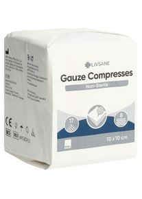 LIVSANE Mullkompresse 10x10cm unsteril
