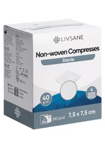 LIVSANE Vliesskompressen 7.5x7.5cm steril