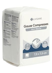 LIVSANE Mullkompresse 7.5x7.5cm unsteril