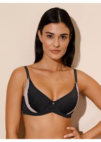 wäschepur Witt Damen Schalen-BH mit Bügel, schwarz, Größe 95C, 66% Polyamid, 34% Elasthan