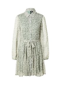 V&eacute;ro Moda VERO MODA Blusenkleid 'VMSMILLA' Damen, dunkelgr&uuml;n / wei&szlig;, Gr&ouml;&szlig;e S