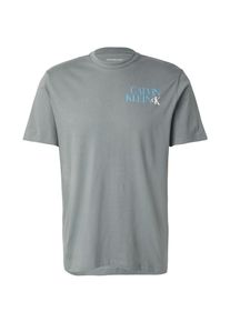 Calvin Klein Jeans, Hommes T-Shirt '30S', azur / gris basalte / blanc