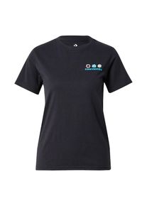 Converse, Femmes T-shirt 'SEA', bleu clair / vert pastel / rose / noir