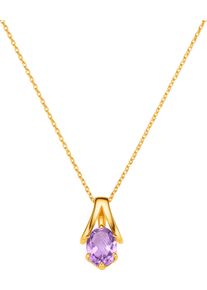 Damen Anhänger mit Kette Silber vergoldet 925