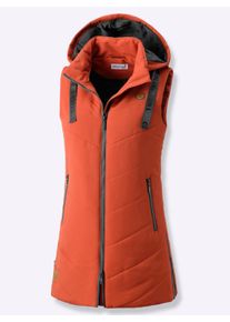 WITT Damen Longweste mit V-Steppung, rostrot, Größe 54, 100% Polyester. Wattierung: 100% Polyester