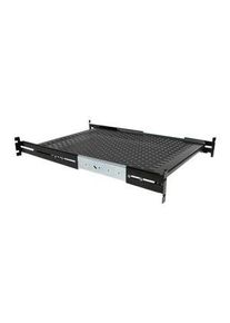 StarTech.com Belüftetes verschiebbares Montageregal für Server-Racks, 610mm, Schwarz - UNISLDSHF19