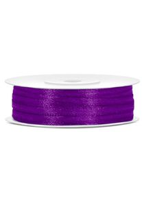 partydeco Ruban satin 50m lilas 3mm de large