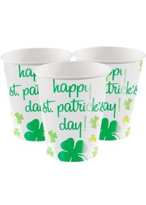 UNIQUE 8 gobelets en papier Happy St Patricks Day 255ml