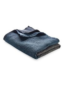 Lapuan Kankurit Waffelpiqu&eacute; Lyocell Leinen Anthrazit-Blau Saunatuch