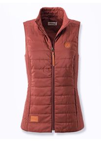 WITT Damen Steppweste mit leichter Wattierung, rotbraun, Größe 38, 100% Polyester