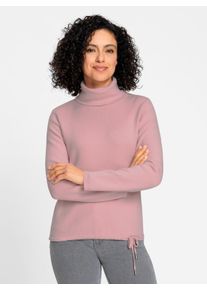 WITT Damen Langarm-Pullover mit halsfernem Rollkragen, hortensie, Größe 38, 50% Viskose, 25% Polyamid, 25% Polyester