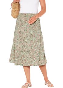 Damen Jerseyrock eucalyptus-rosenquarz-bedruckt