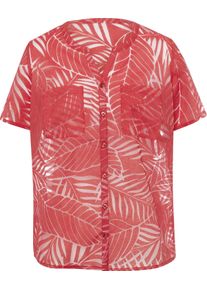 Damen Kurzarm-Bluse rot