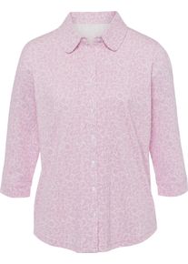 Damen Druckbluse ecru-rosé-bedruckt