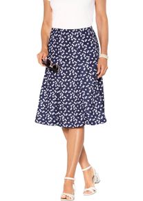 Damen Jerseyrock marine-weiss-bedruckt