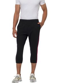 Herren 3/4-Hose mit Kontrast-Paspeln schwarz