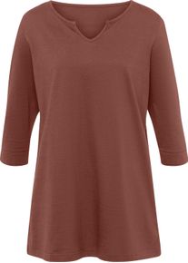 Damen Longshirt rotbraun