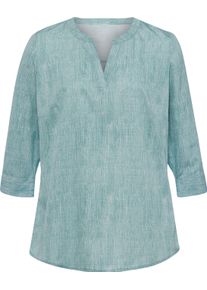 Damen Schlupfbluse jade-ecru-bedruckt