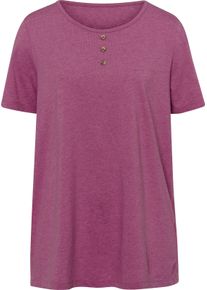 Damen Longshirt magenta-meliert
