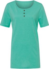 Damen Longshirt blaugrün-meliert