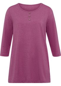 Damen Longshirt magenta-meliert