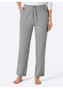 feel good Witt Damen Hose, grau-meliert, Größe 44/46, 90% Baumwolle, 10% Viskose