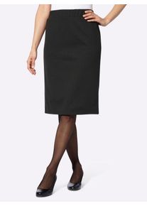 WITT Damen Jerseyrock mit verdecktem Gehschlitz hinten, schwarz, Größe 42, 95% Polyester, 5% Elasthan