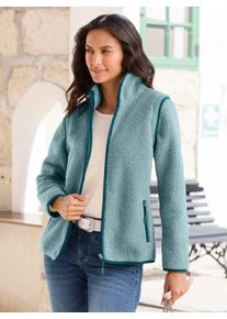WITT Damen Fleecejacke mit abnehmbaren &Auml;rmeln, jade, Gr&ouml;&szlig;e 54, 100% Polyester