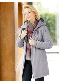 WITT Damen Kapuzenjacke in Micro-Moss-Qualität, grau, Größe 40, 89% Polyester, 11% Polyamid. Besatz: 100% Polyester. Wattierung: 100% Polyester