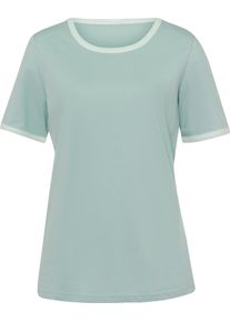 Damen Kurzarmshirt kalkmint-ecru