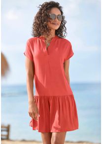 s.Oliver Witt Damen Blusenkleid, koralle, Größe 36, 100% Viskose