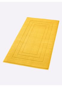 Vossen Witt Badematte, sonnengelb, Größe 60x60 cm - WC-Vorlage ohne Ausschnitt, 100% Baumwolle