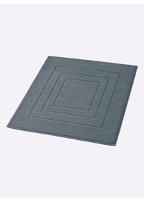Vossen Witt Badematte, grau, Größe 60x60 cm - WC-Vorlage ohne Ausschnitt, 100% Baumwolle