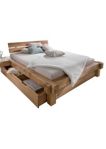 Schubkastenbett "Viga" | 140x200 cm | Wildeiche | Massivholzbetten | allnatura