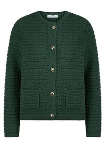 Peter Hahn - Strickjacke, grün, Gr. 40, Baumwolle